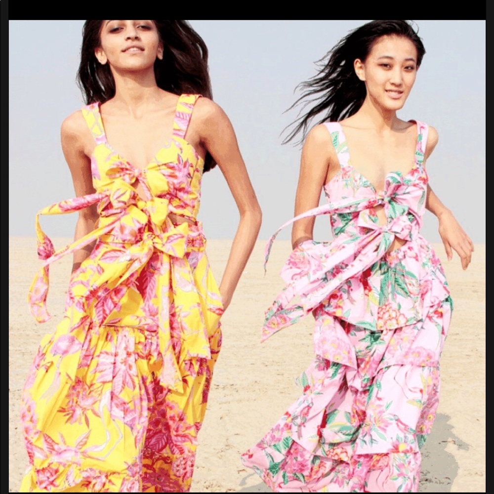 Banjanan Yellow Floral Maxi Dress & Banjanan Pink Floral Maxi Dress